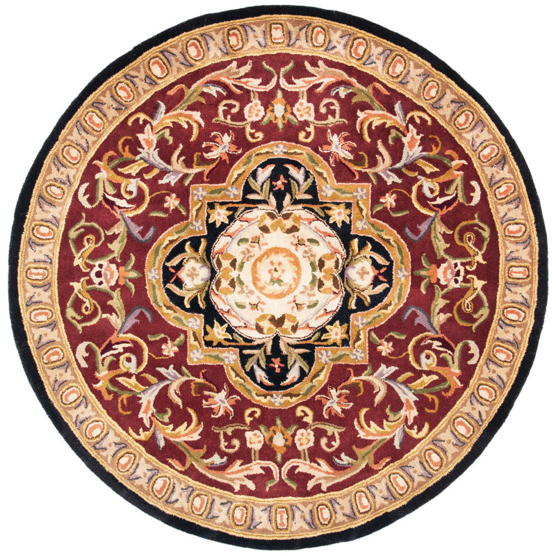 Alger Hand Tufted Wool Oriental Rug, Round 8'