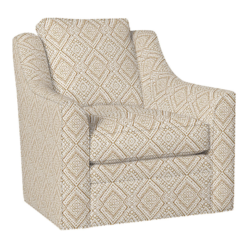Fauteuil pivotant American Bungalow Nicholas, Perigold Iguazu chameau