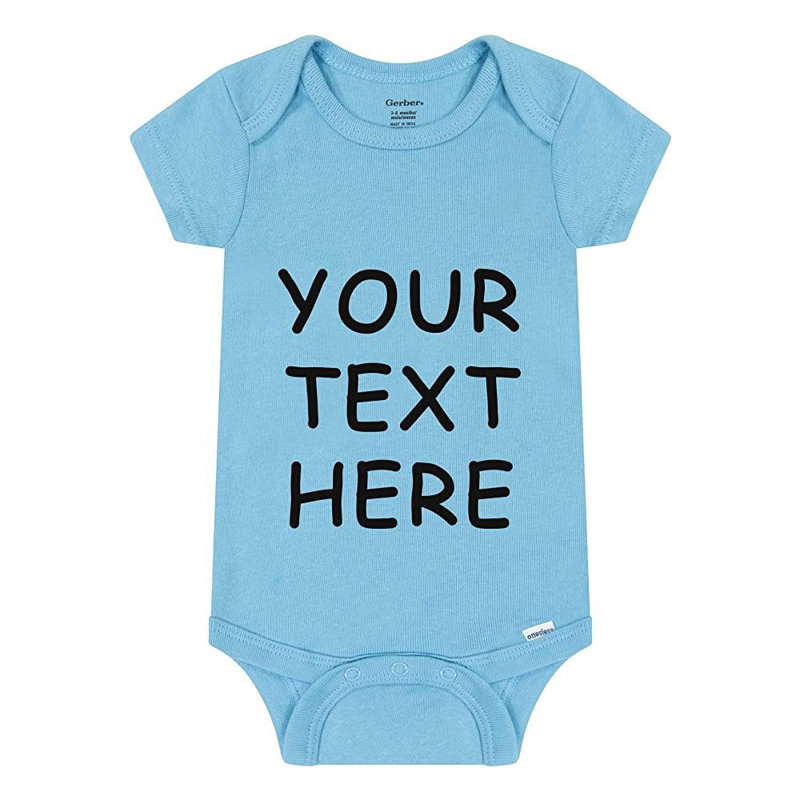 Body 100% coton, Bleu clair