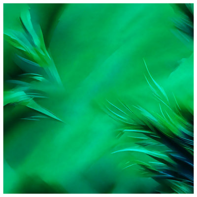 Édredon vert à feuilles abstraites