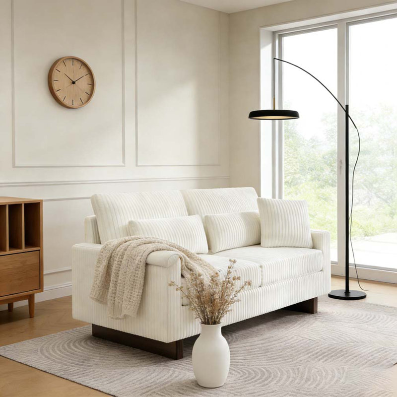 Canapé rembourré 80,3 po, Beige