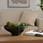 Bol décoratif moderne en céramique pour décoration intérieure - Bol décoratif minimaliste pour console ou salon - 16 po, noir