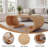 47.24"W Handcrafted Burl Wood Coffee Table, C-Shaped Center Table With Curved Base-1997840957