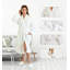 Launceton Cotton Terry Terry Cloth Mid-Calf Bathrobe with Pockets-1428606105