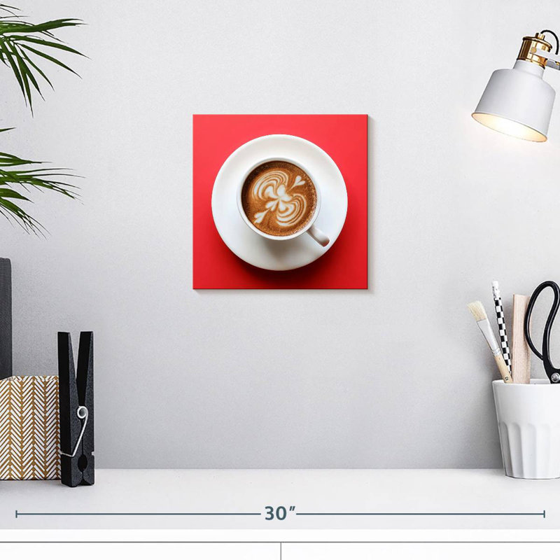 Yarlin Coffee On Red, 10" H x 10" W
