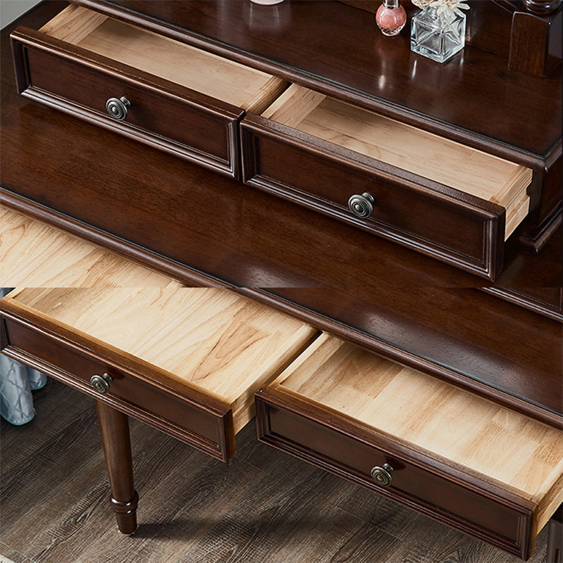 Makeup Vanity with mirror,7 drawers,1 chair