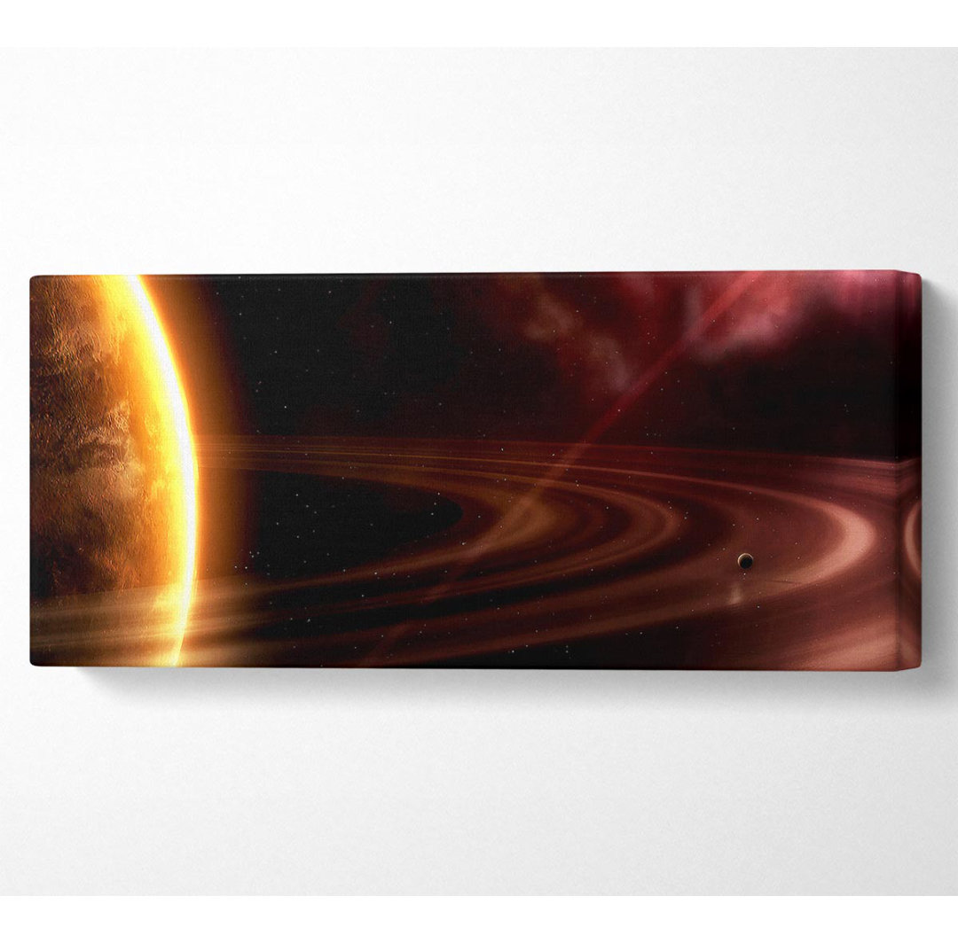 Planet Rings Sun - Kunstdrucke auf Leinwand - Wrapped Canvas