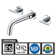 Wall Mount Vanity Faucet with 2 Handle, Bathroom Vanity Faucet with Brass Rough-in Valve
