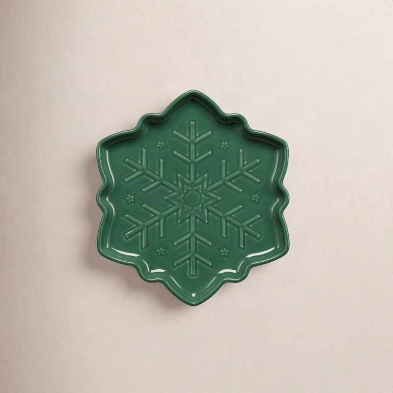 Fiesta Snowflake Shaped Plate, Jade