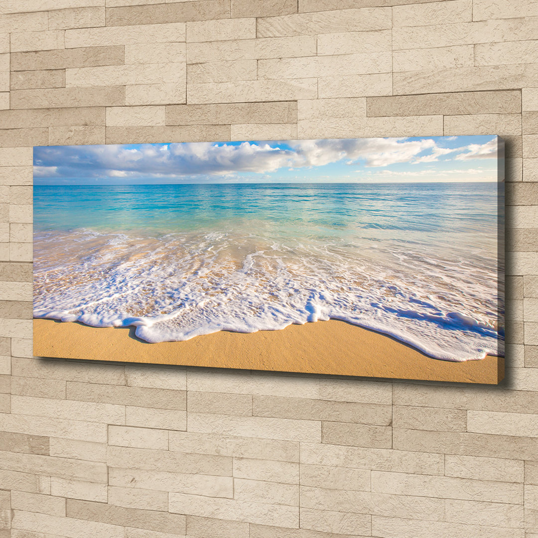 Leinwanddruck - Wandkunst - Drucke auf Leinwand - 125X50 Bildmotiv Thema: Hawaiianischer Strand