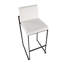 Ensemble de 2 tabourets de bar contemporains en velours à haut dossier avec structure en acier noir, chaises de comptoir à hauteur fixe pour îlot de cuisine-549088684