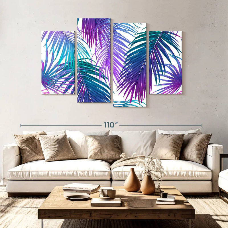 Feuilles tropicales Harnek Neon, H 54 po x l 84 po