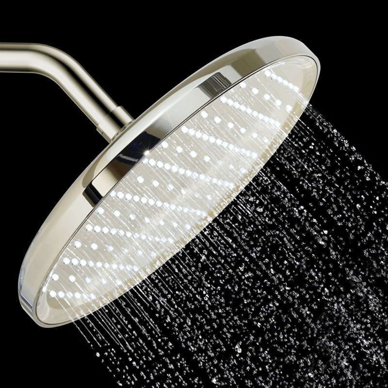 Kingston Brass Slenderain 10-Inch Round Rainfall Shower Head, Polished Nickel