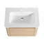Meuble-lavabo mural avec lavabo en céramique blanche-594804445