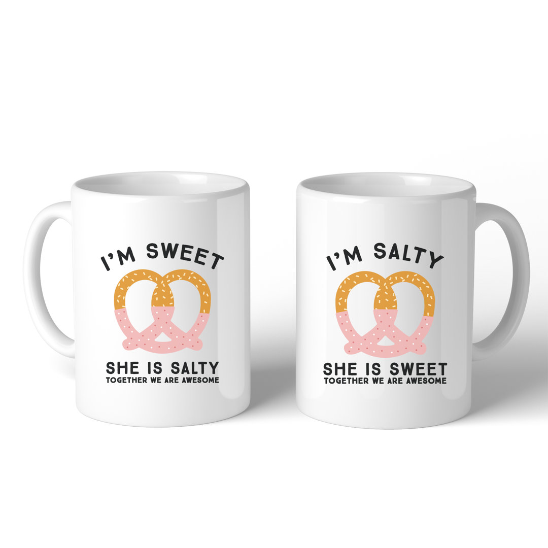 Henline Sweet and Salty BFF 2 Piece Coffee Mug Set Ebern Designs