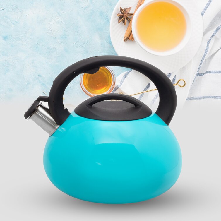 Cookpro 424T 3 qt. Stainless Steel Tea Kettle Teal