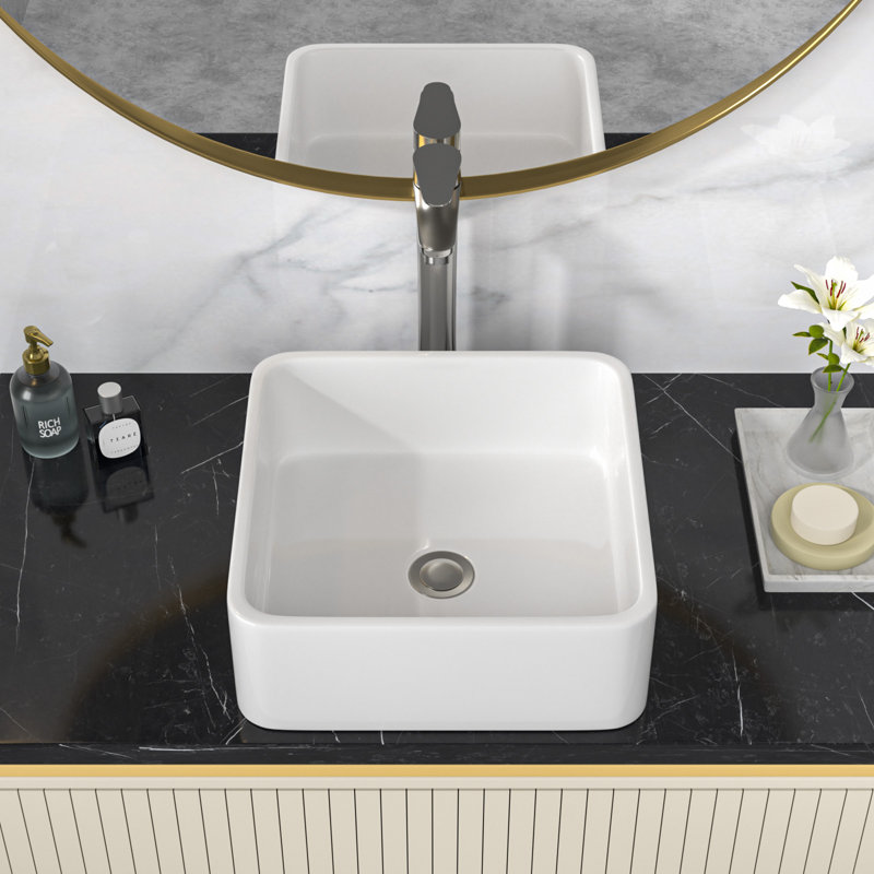 Lavabo de salle de bain vasque 15 po 