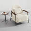 Fauteuil d'appoint en faux sherpa avec coussin lombaire Ashwanth-254091958