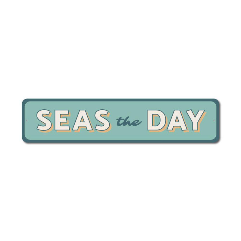 Panneau en aluminium Seas the Day, H 4 po x l 18 po x P 0,04 po
