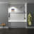 White Poly Tub and Shower Surround with Tan Design Strip and Accessories up to 48Dx96Wx48Dx96H-50138305