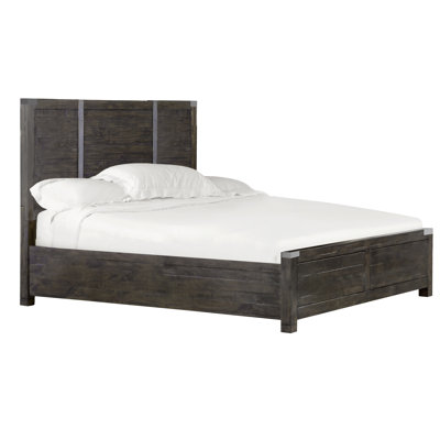 Mahika Solid Wood Panel Bed