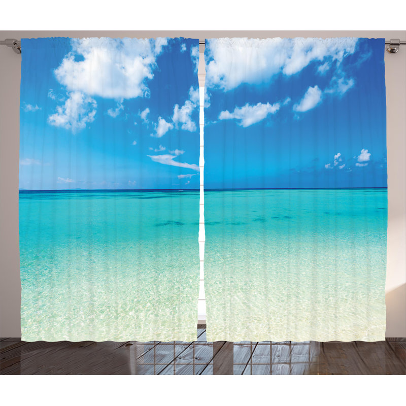 Ardon Semi Sheer Curtain Pair, 54" W x 96" L