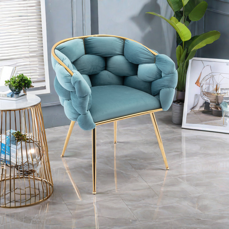 Rera Velvet Barrel Chair