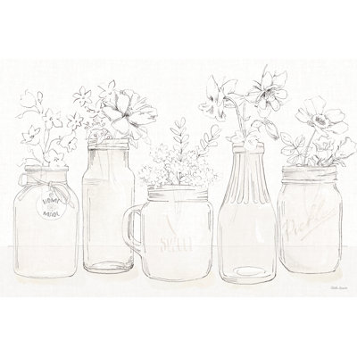 Peaceful Petals I Neutral - reproduction d'art sur toile tendue