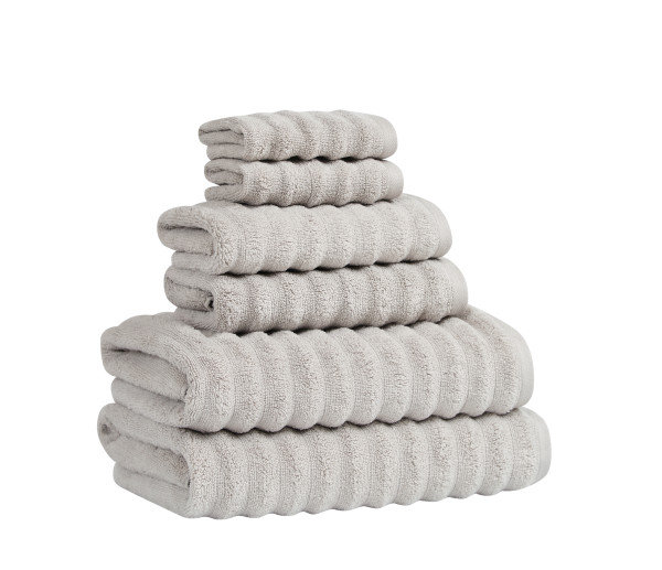 Sergio Zero Twist 6 Piece Towel Set, Light Gray