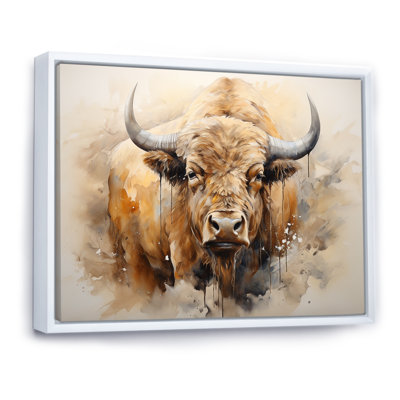 " Minimalism Bison Portrait "