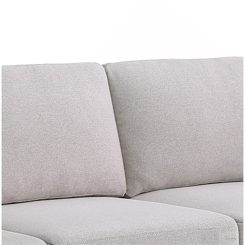 Causeuse en lin gris clair 70,5 po Kristin