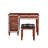 Formal Bedroom Furniture Vanity - Cherry Colored, Stool With Seat, Storage, + Poplar Veneer, Rubber Wood Classic In Color For Soft And Practical Storage Solutions