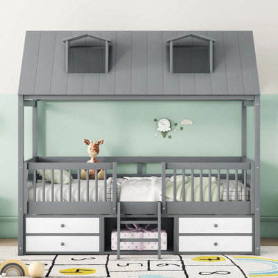 Structure de lit simple en bois