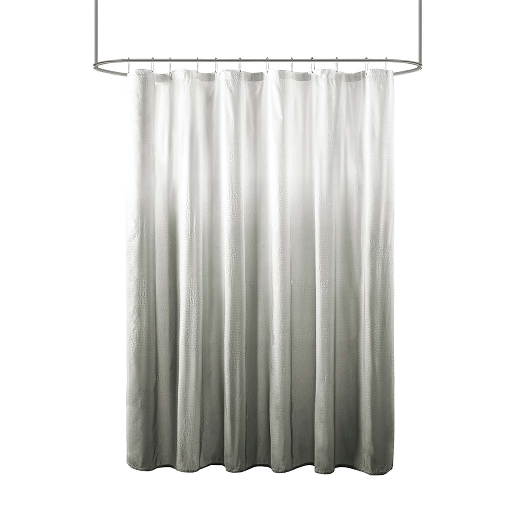 Latitude Run® Polyester Ombre Printed Seersucker Shower Curtain, Twelve