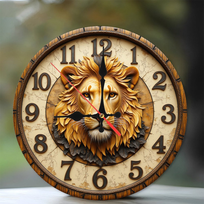Horloge murale lion