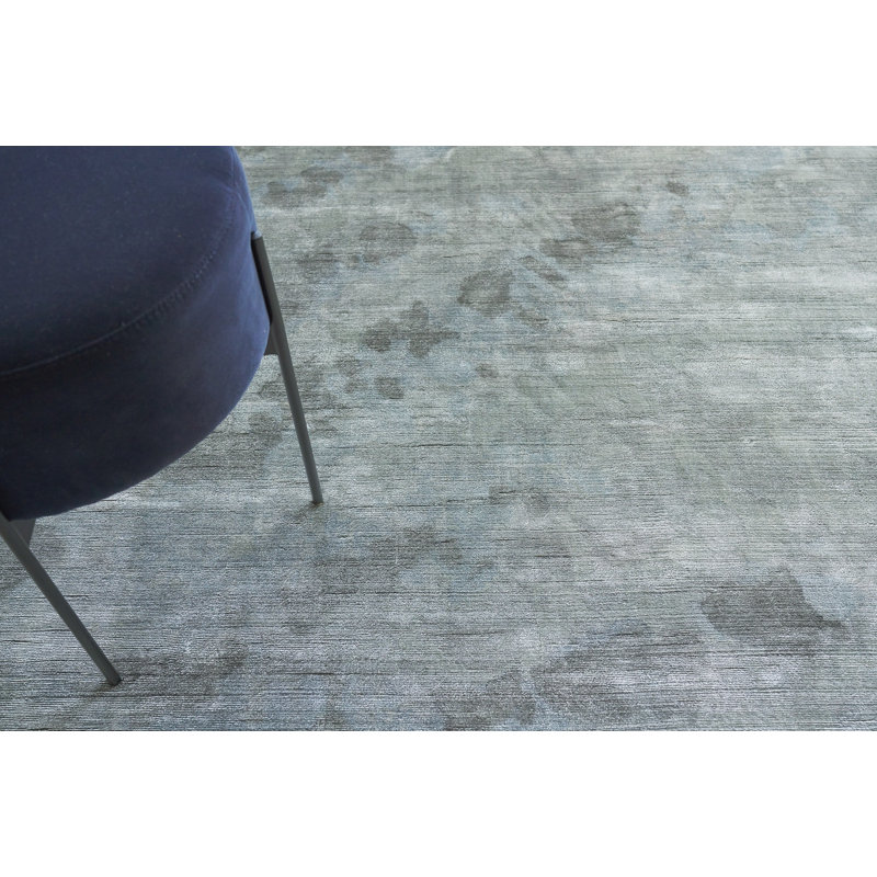 Koda Abstract Area Rug in Ink Blue, Rectangle 9' x 12'
