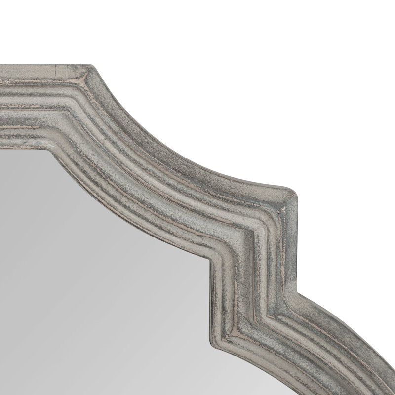 Second Avenue MDF Mirror, Gray, 42" x 20"