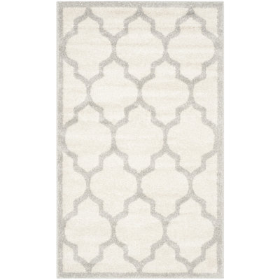 Tapis géométrique beige / gris clair Ammundsen