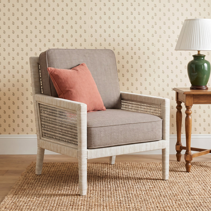 Harper 28" Wide Armchair, Brown Geometric, 0456-33, Pumice