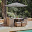 Quinden All Weather Wicker/Rattan 8 - Person with Cushions & Parasol-1111261479-1130500298