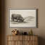 «Vintage Highland Cow», reproduction d'art encadrée encadrée-868757770-868757772