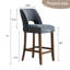Tabouret de comptoir rembourré en bois massif-87925472-87925485