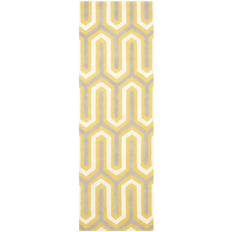 Ellicott Hand Tufted Wool Geometric Rug, Runner 2'6" x 8'