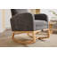 Chaise berçante avec pieds en bois massif Fauteuil coulissant et fauteuil à haut dossier avec poche latérale-2096693378