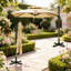 Parasol moderne d'extérieur à baldaquin, parasol de patio en porte-à-faux, parasol de jardin décalé (seulement 1 base croisée et 1 parasol inclus, pas de base de contrepoids)