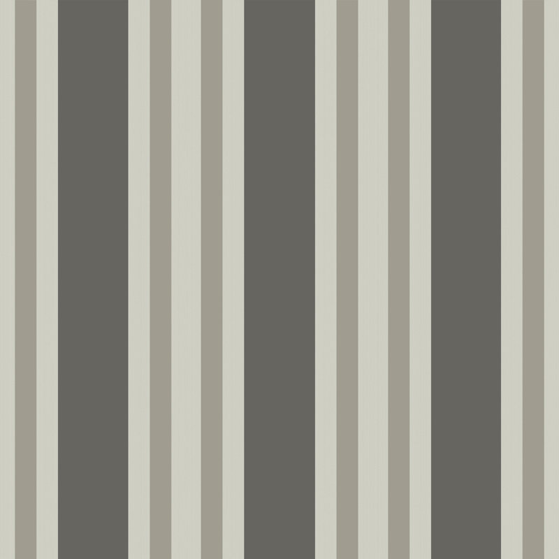 Marquee Polo Striped Wallpaper Roll, Black/White