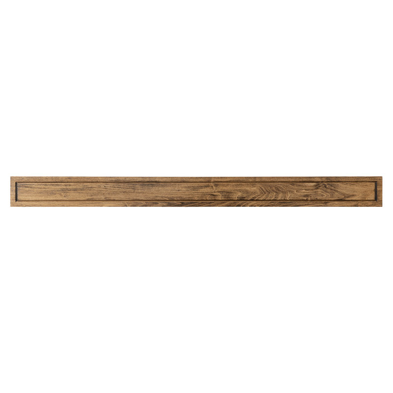 Lotta Wood Fireplace Mantel Shelf - Simple Transitional Design with Grooved Picture Frame Details, 48", Red Mahogany Stain