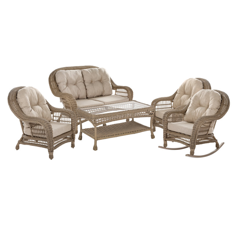 Camila 5 - Person Patio Conversation Set with Cushions