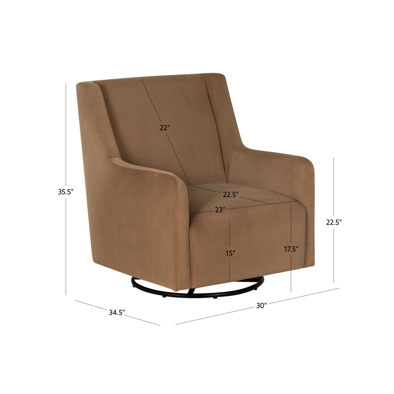 Senna Swivel Brown Rocker Chair
