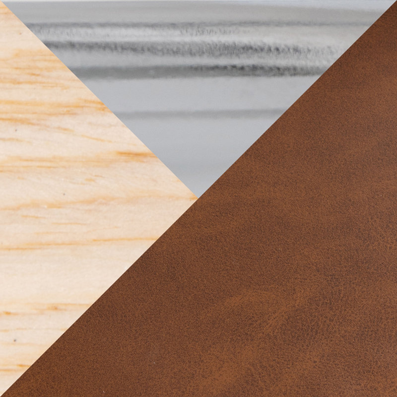 Contemporary Counter Stool, Naturel / Argenté, Brun